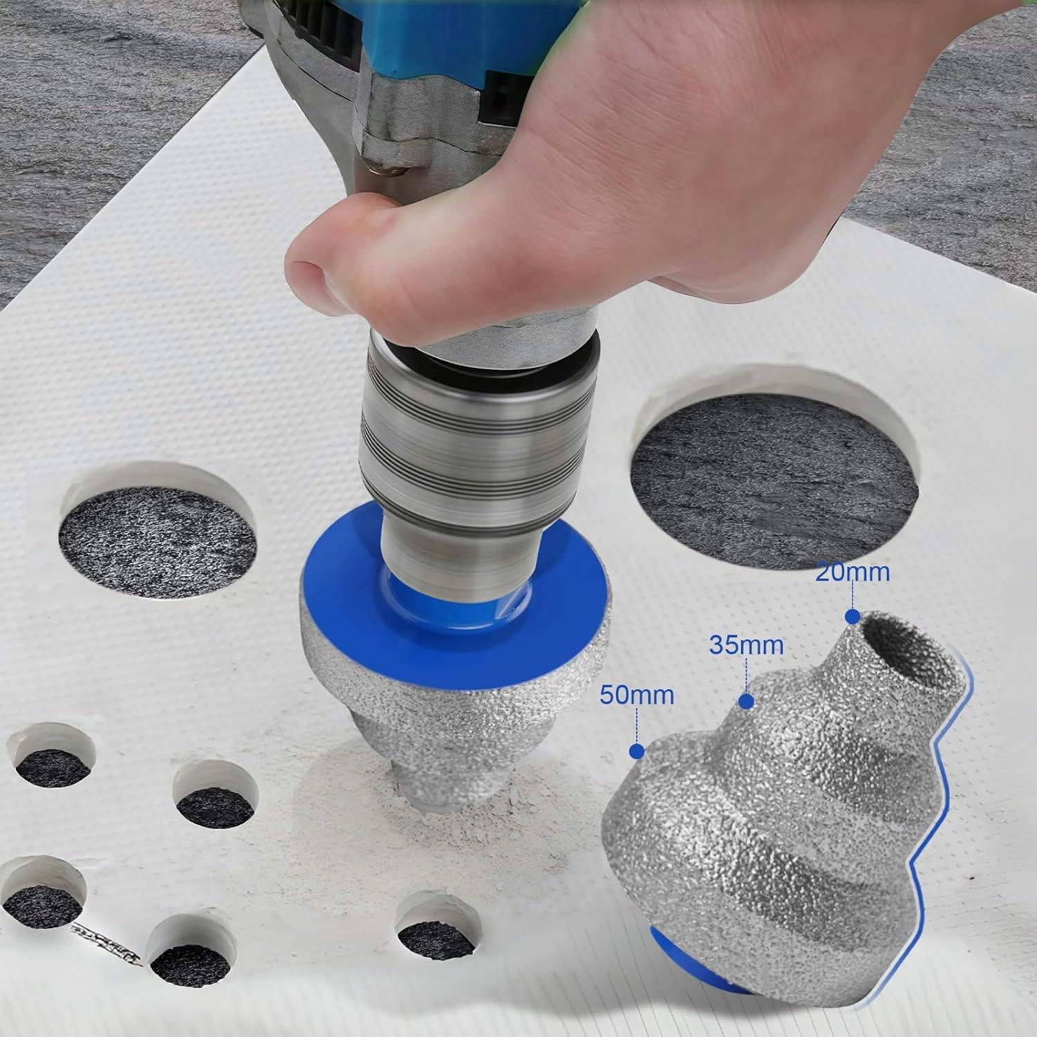 Juego de 2 Puntas de Chaflán Diamante YAKUHY 50mm para Azulejos