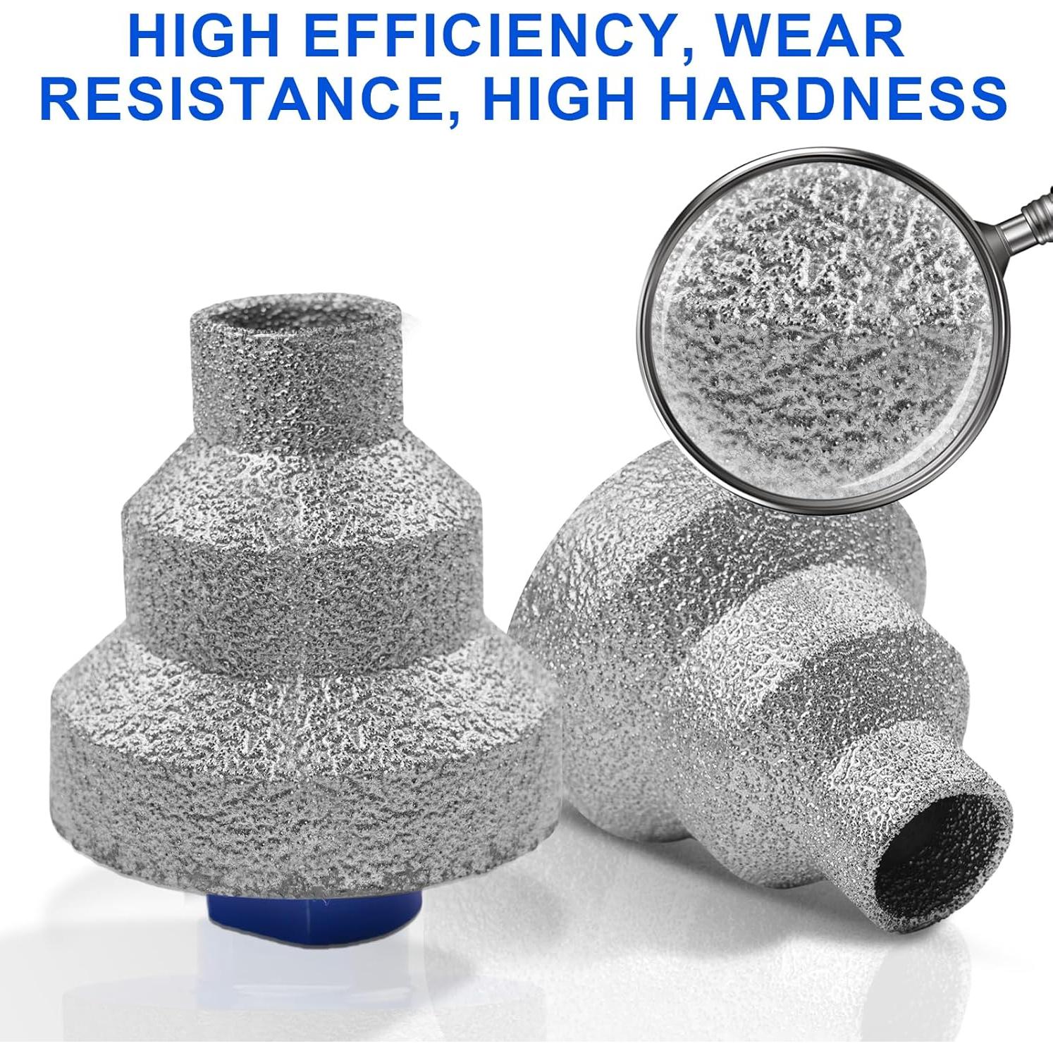 Juego de 2 Puntas de Chaflán Diamante YAKUHY 50mm para Azulejos