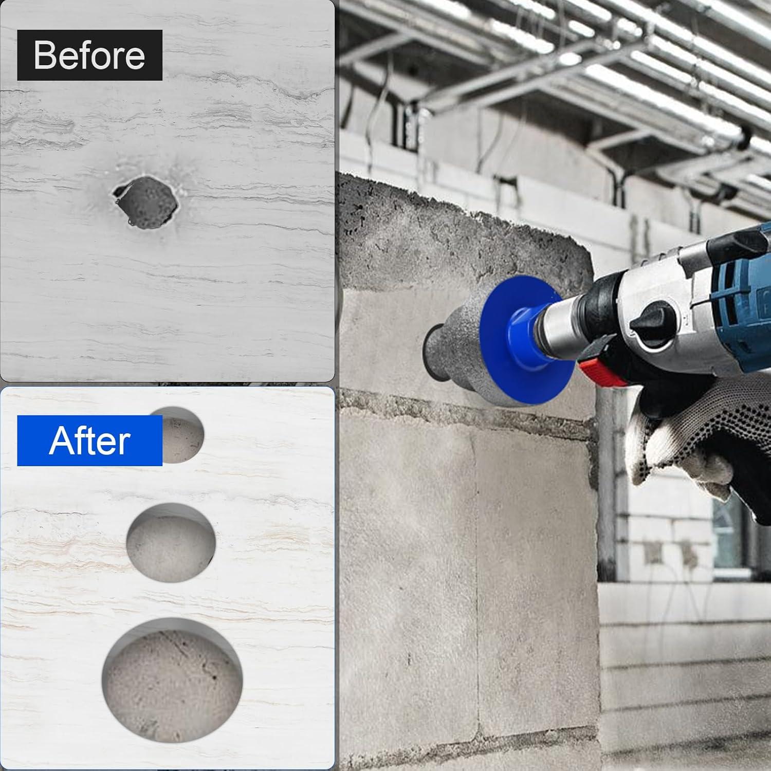 Juego de 2 Puntas de Chaflán Diamante YAKUHY 50mm para Azulejos