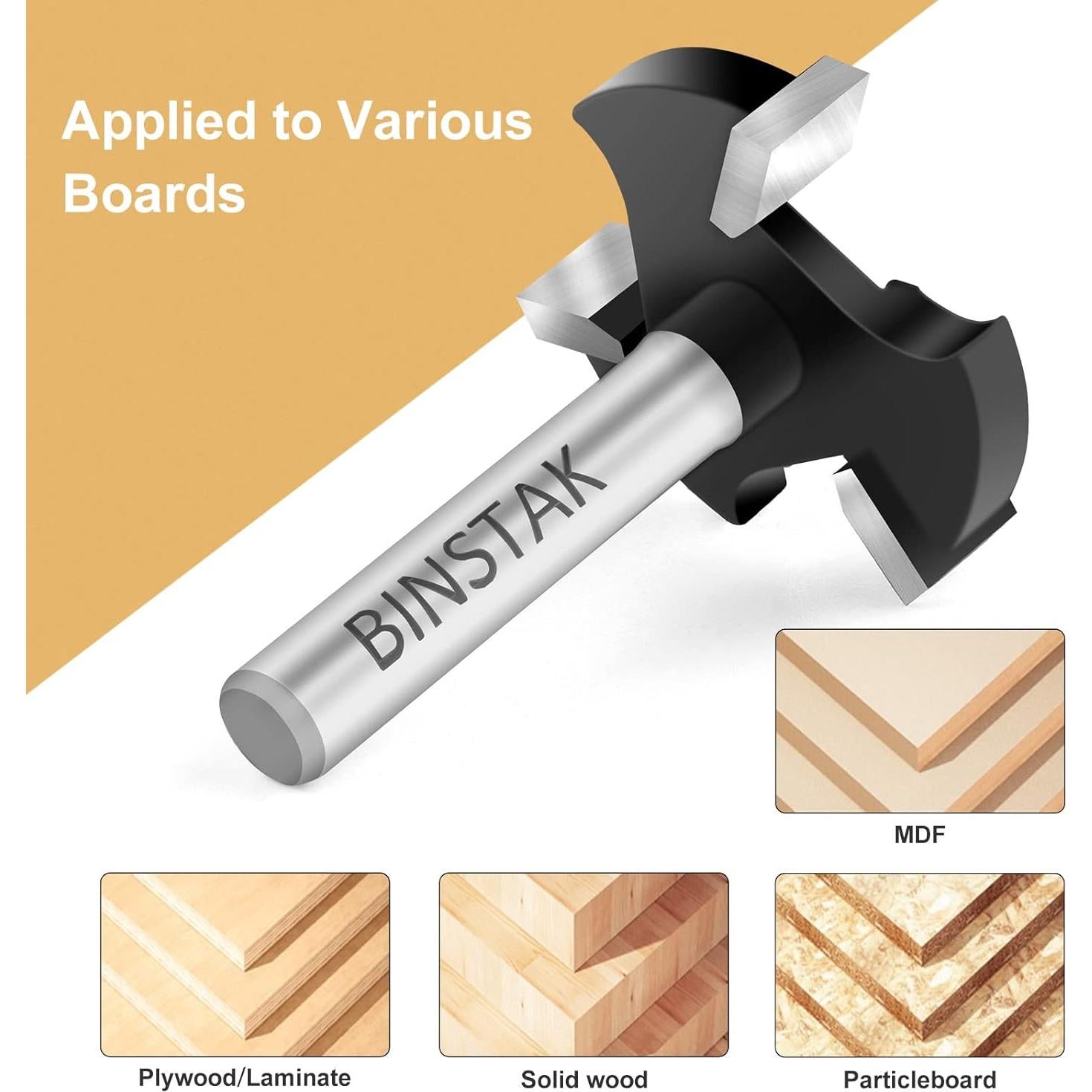 Fresa CNC Aplanadora BINSTAK 1/4" Shank 32mm Diámetro