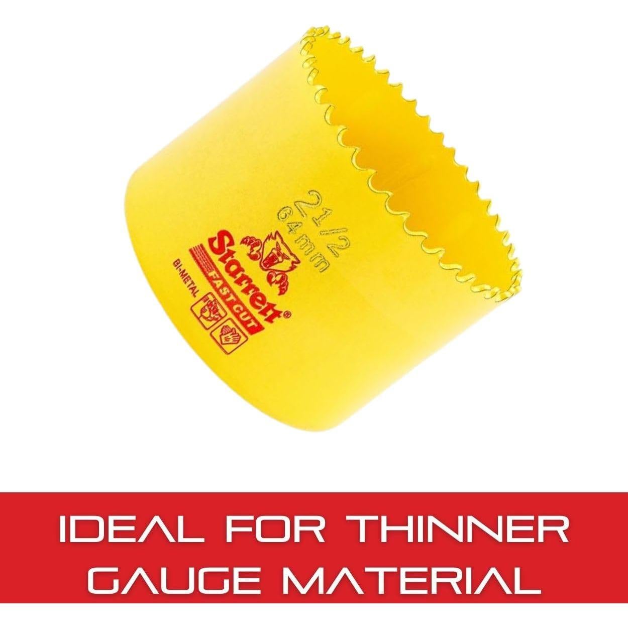 Sierra de Agujero Starrett FCH0212-G 6.35 cm HSS para Metal y Madera