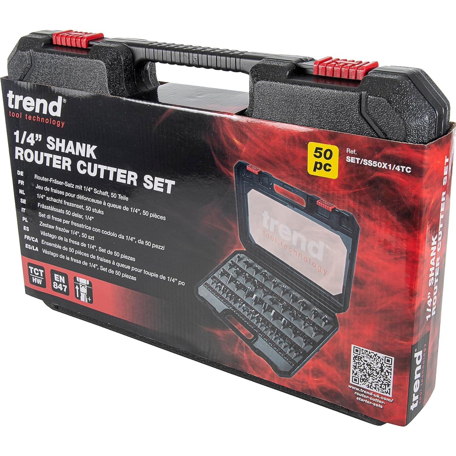 Conjunto de 50 Brocas de Router Trend SET/SS50X1/4TC