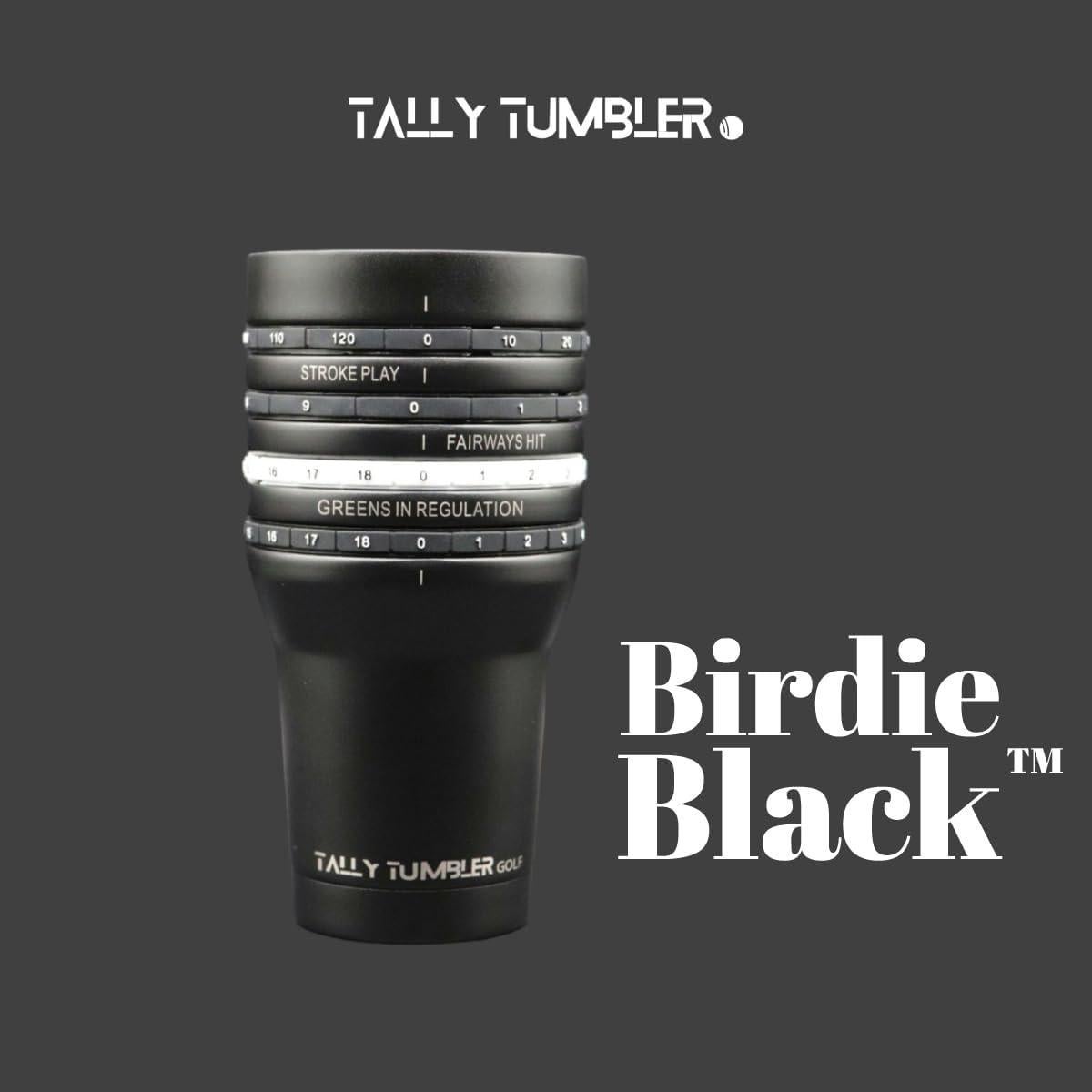 Tally Tumbler 30 Oz Negro Birdie Acero Inoxidable Aislado