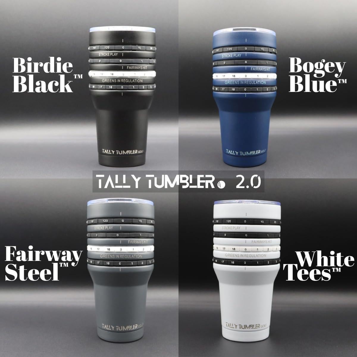 Tally Tumbler 30 Oz Negro Birdie Acero Inoxidable Aislado