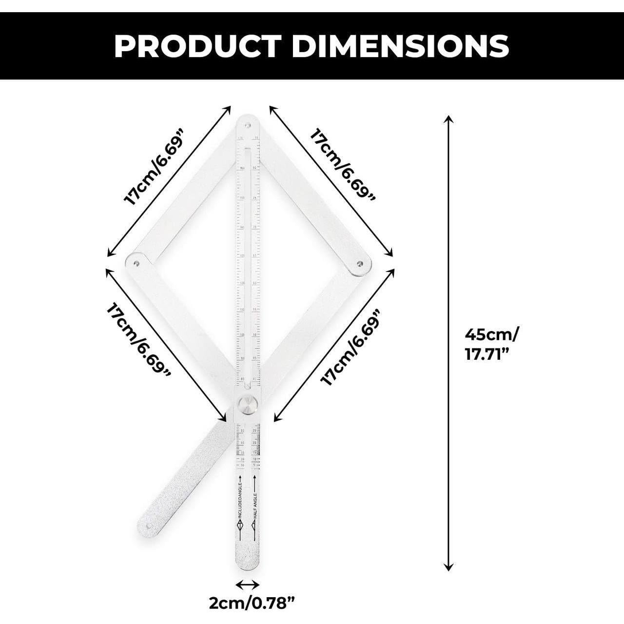 Transportador de Ingletes Digital KH866 - Medidor de Ángulo de Aluminio