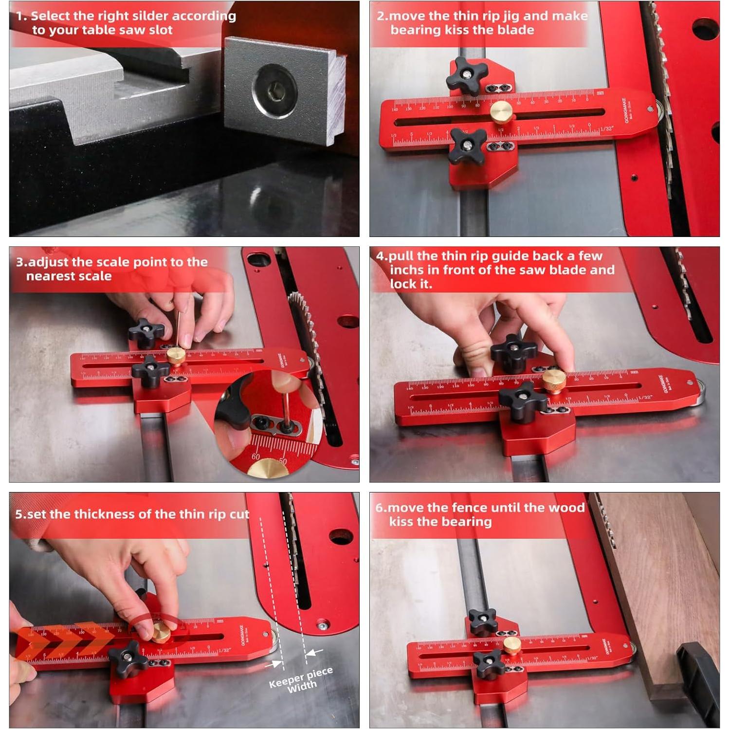 Jig de Corte Delgado GOINGMAKE para Sierra de Mesa 20.32 cm