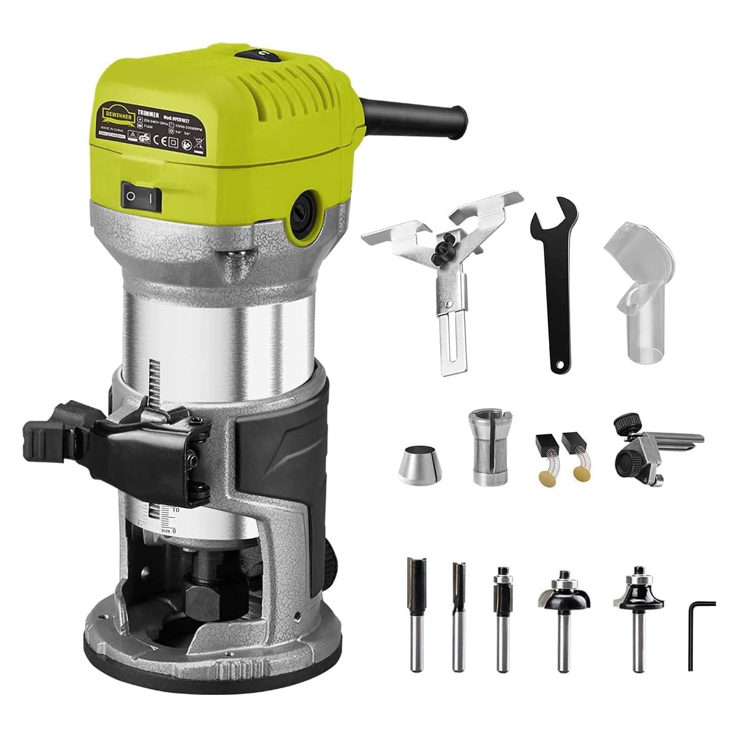 Router Eléctrico DEWINNER 710W 13000-33000 RPM 6 Velocidades