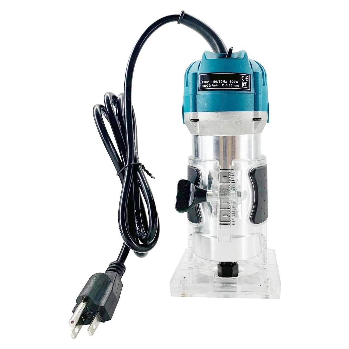 Router Eléctrico Cozyel 800W 110V para Carpintería Azul