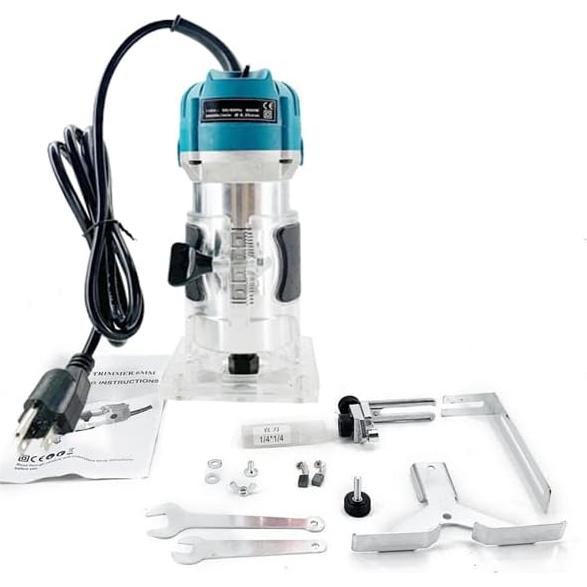 Router Eléctrico Cozyel 800W 110V para Carpintería Azul