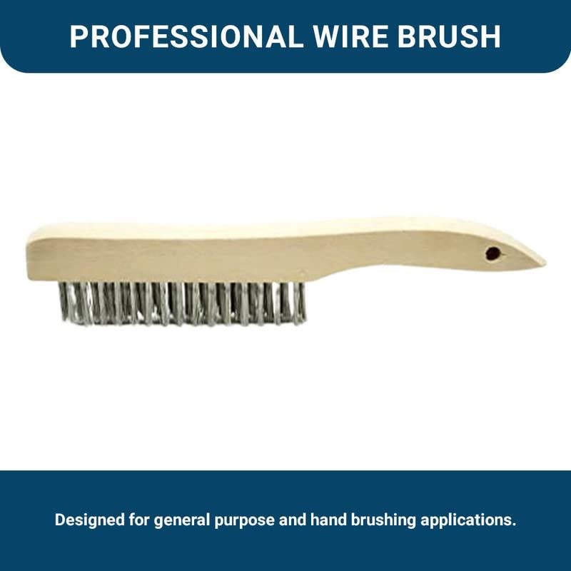 Cepillo de Alambre 25cm Benchmark Abrasives con Mango de Madera