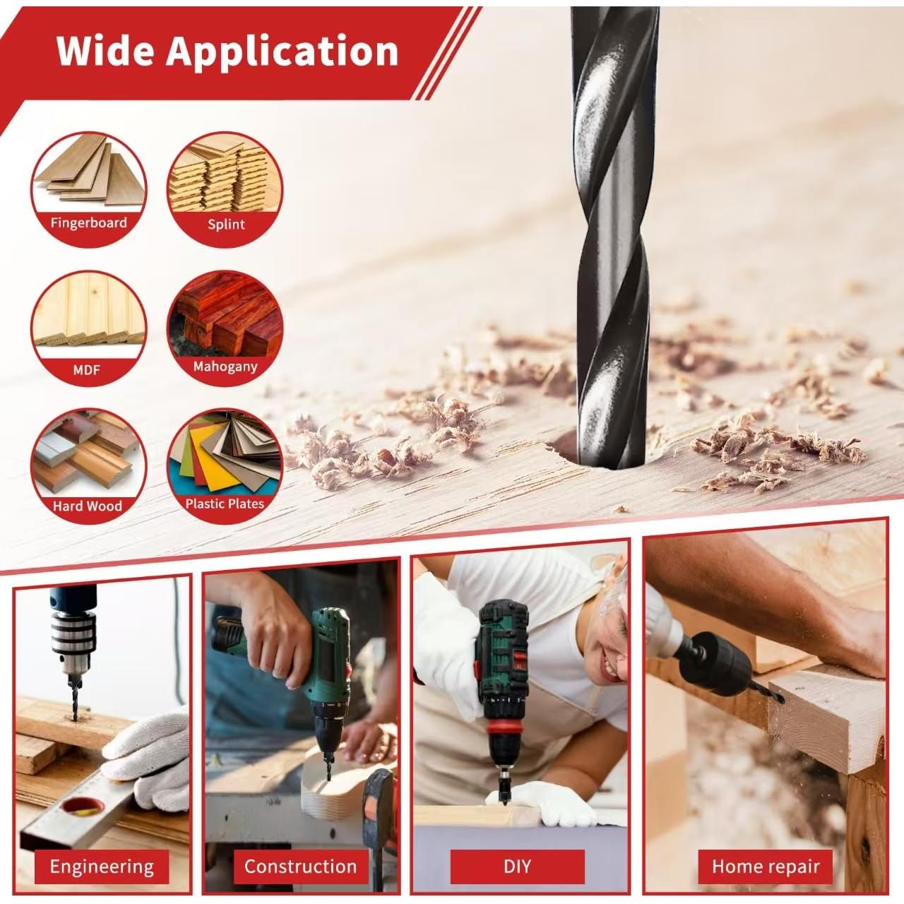 Juego de Brocas de Avellanado TEWORDA 15 Piezas HSS Nitrurado