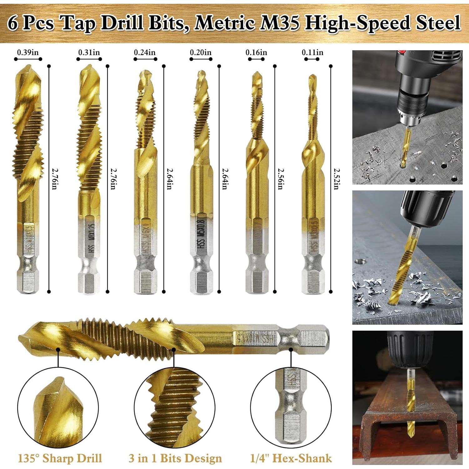 Juego de Herramientas de Perforación LAMPTOP 39 Piezas para Carpintería