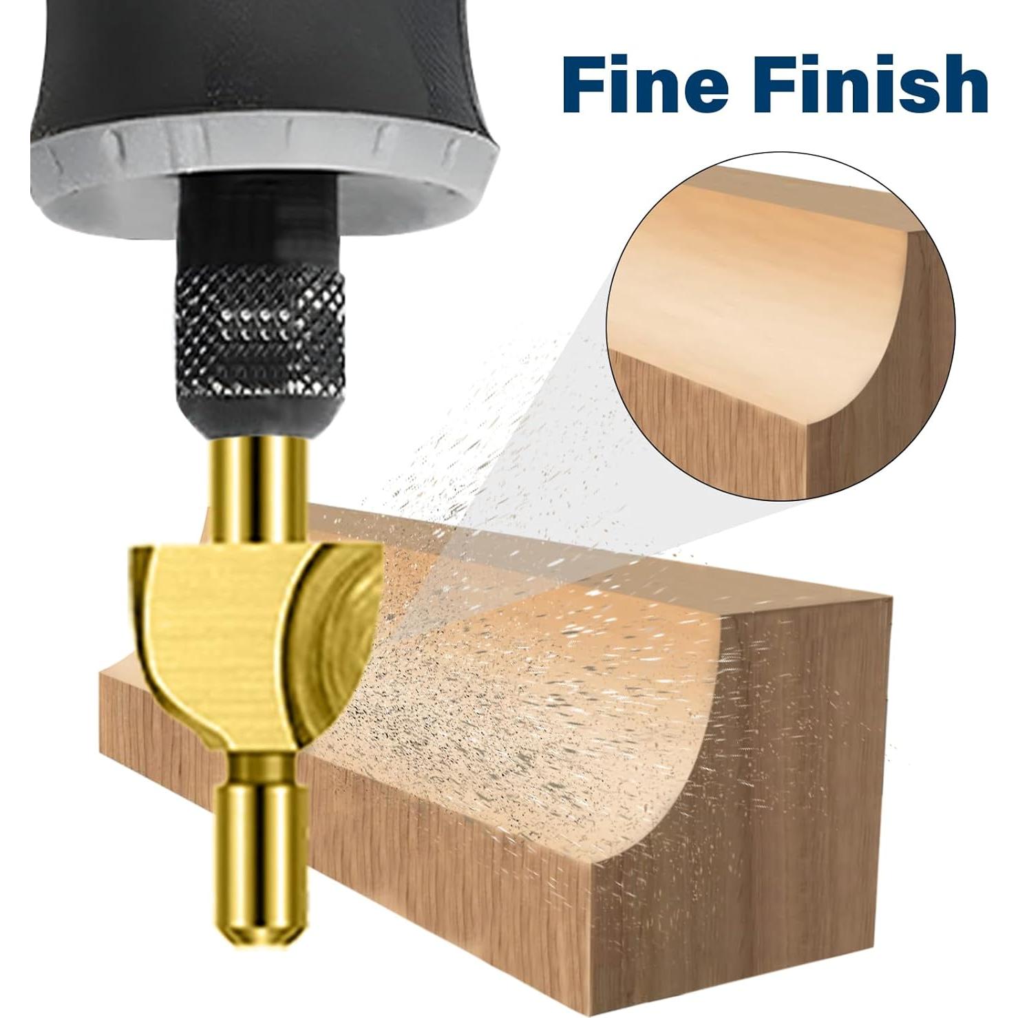 Juego de 20 Bits de Tallado en Madera Lukcase HSS Titanio 3.175mm