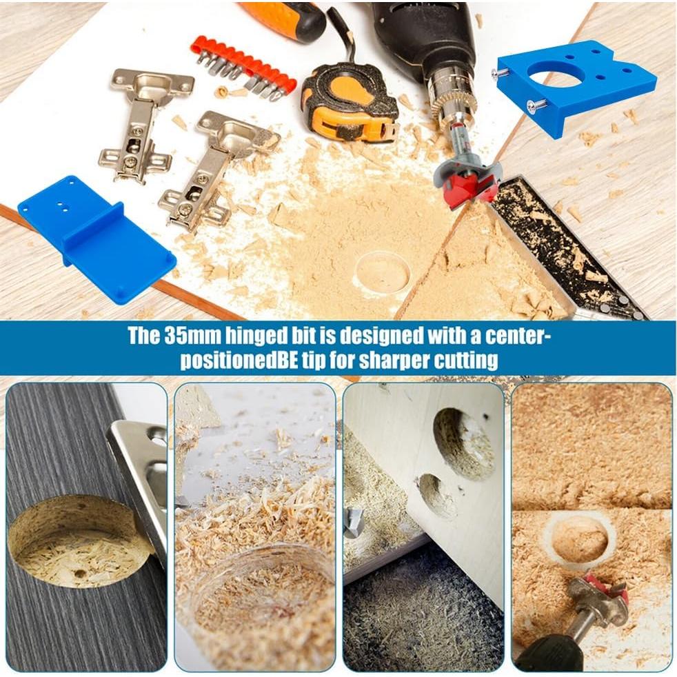 Kit Plantilla de Taladrado de Bisagra Oculta 35mm Bestgle