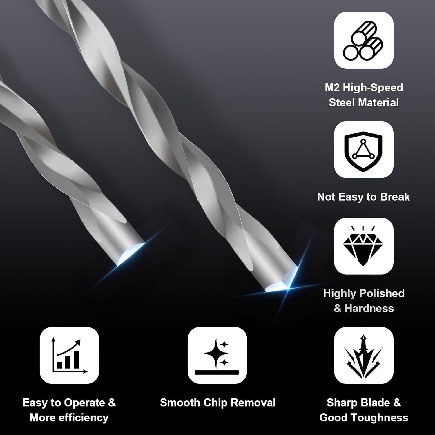 Juego de 100 Brocas Excecar para Madera y Paneles de Yeso