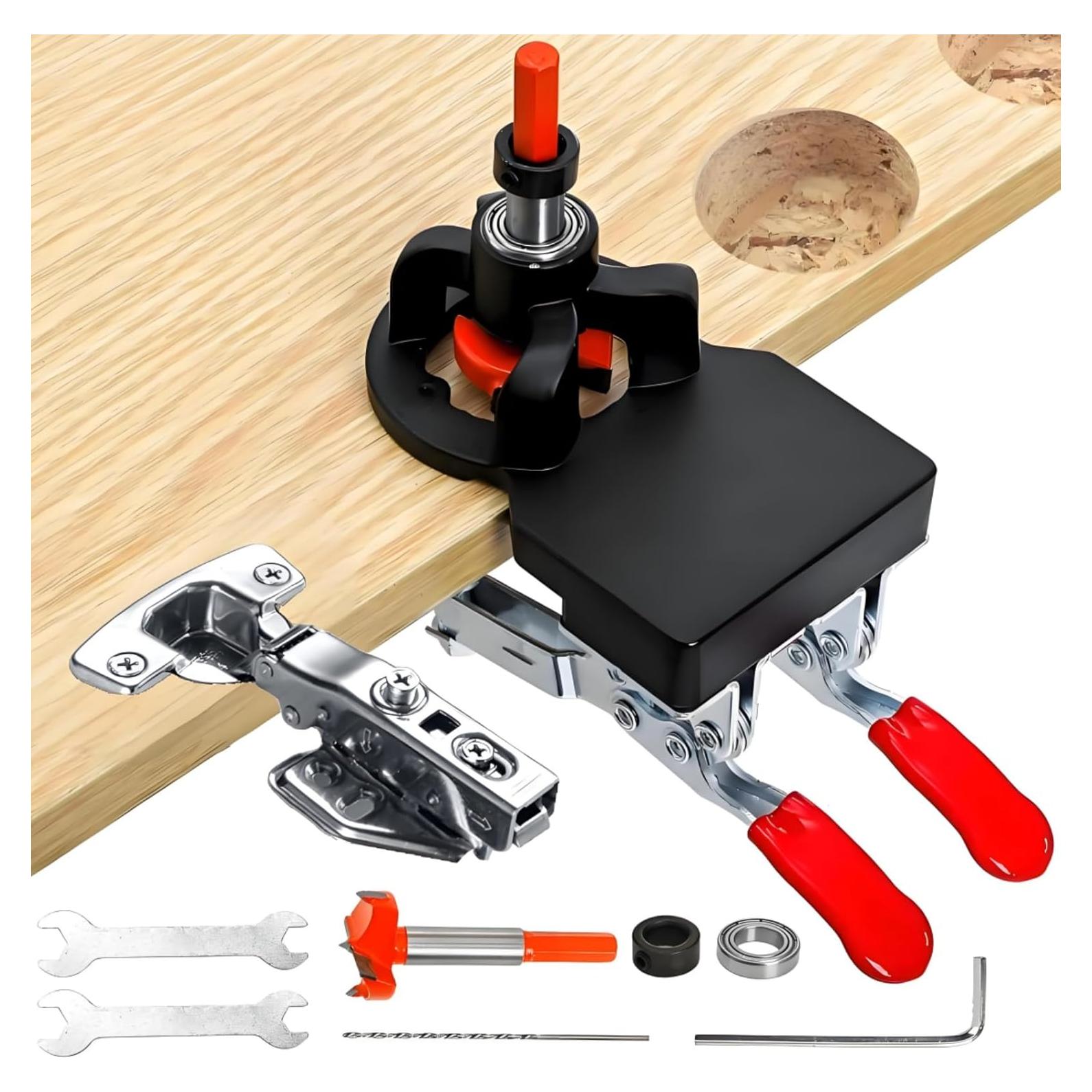 Plantilla de bisagra oculta Acshio 35 mm ajustable para madera