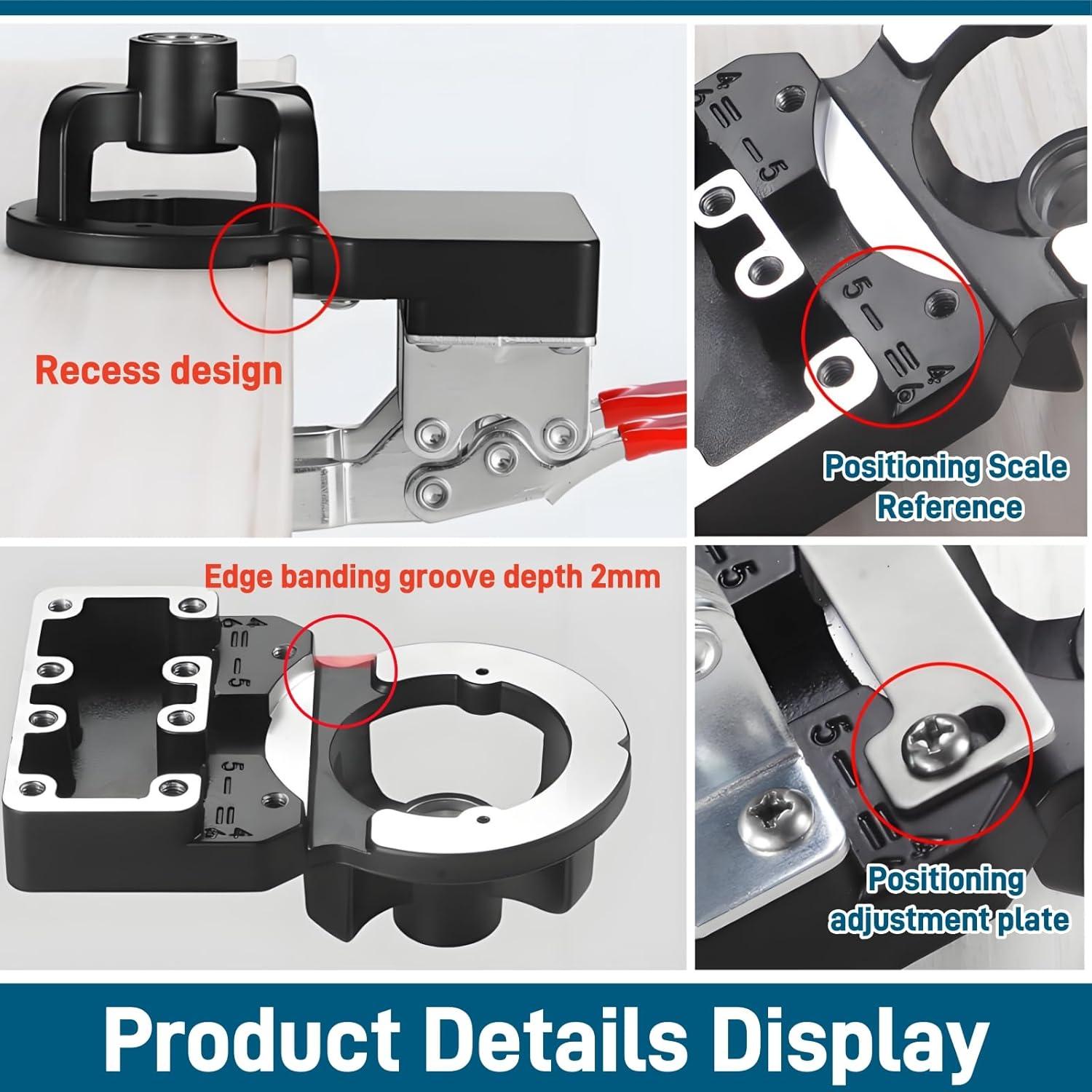 Plantilla de bisagra oculta Acshio 35 mm ajustable para madera