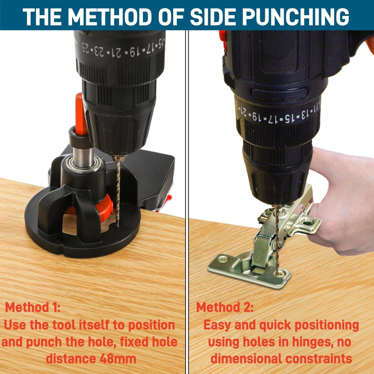 Plantilla de bisagra oculta Acshio 35 mm ajustable para madera