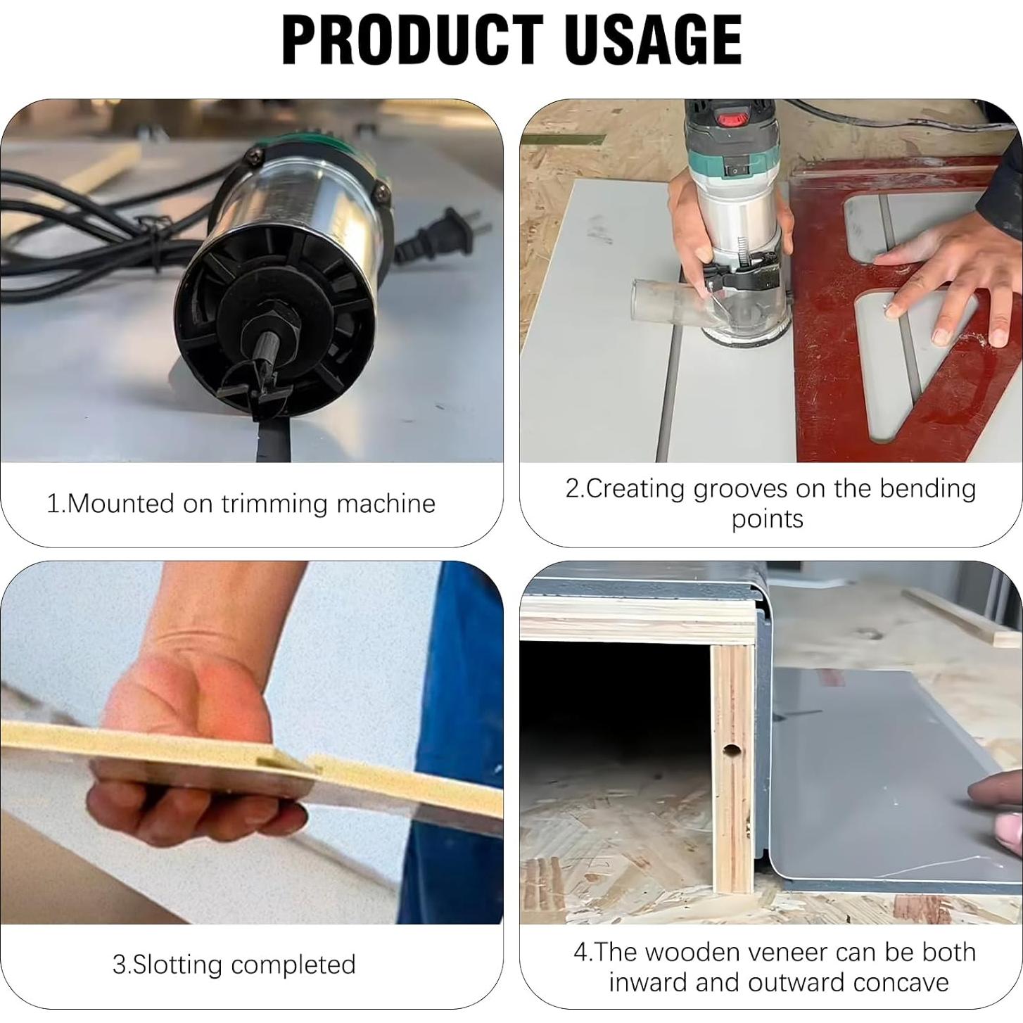 Broca de Router AGLOO 1/4" T-Slot para Madera 7.62cm