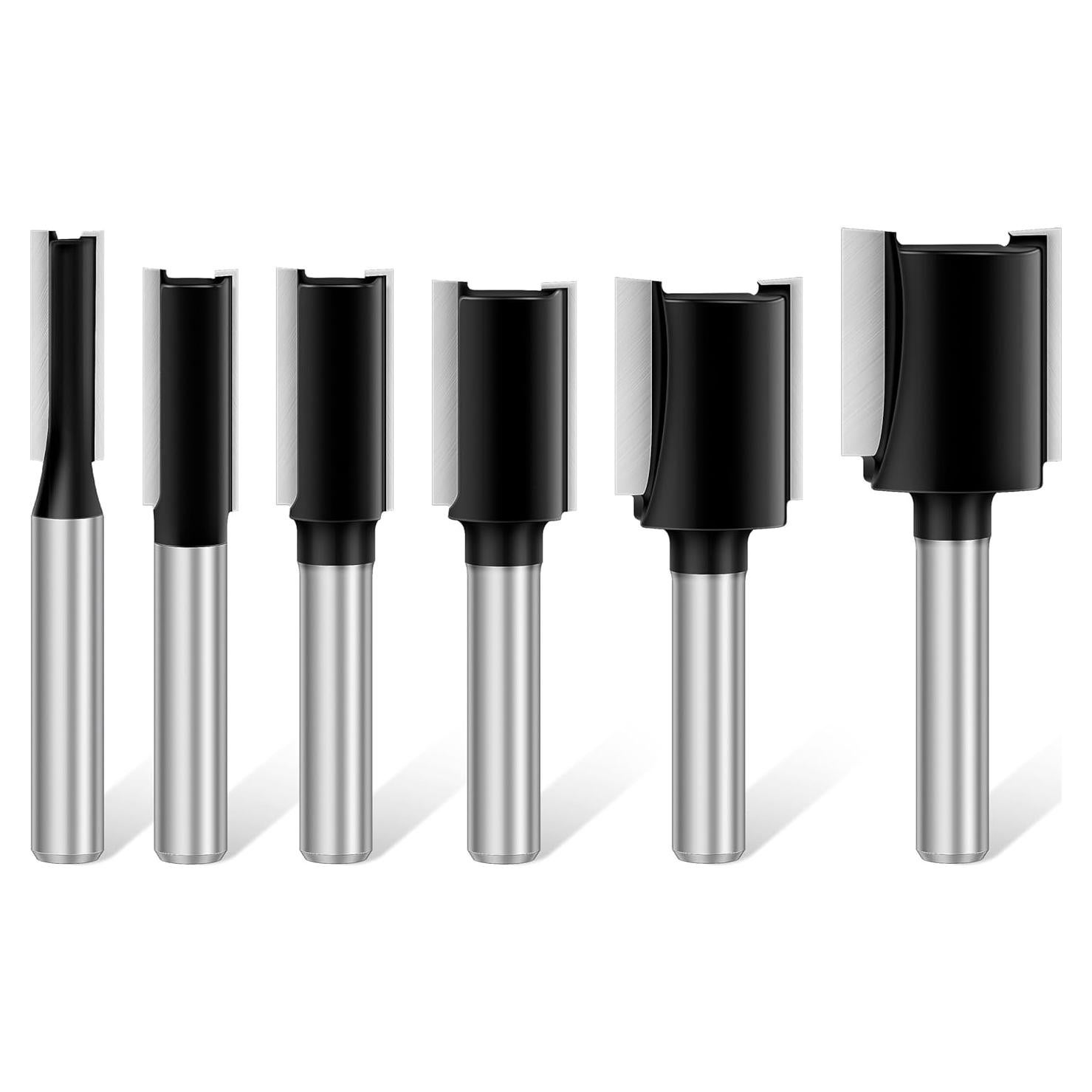 Juego de Brocas de Router Feanron 6 Pcs Carburo 1/4"