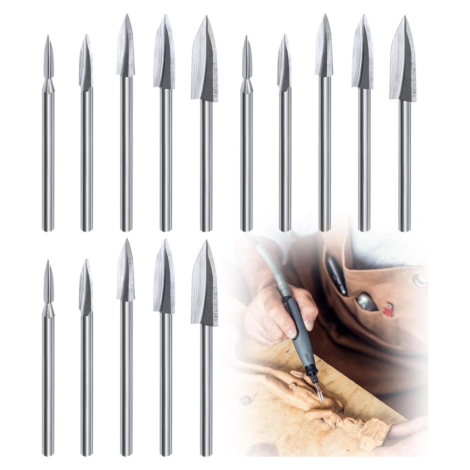 Set de 15 Bits de Tallado en Madera Honoson - Acero HSS