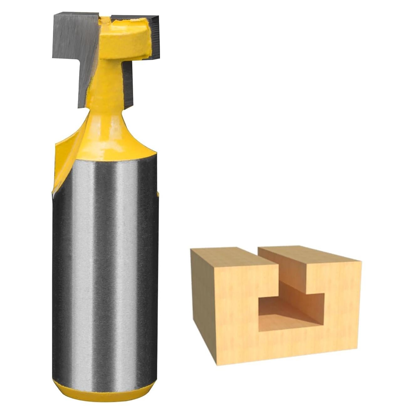 Broca de Router HUHAO 1/2" Eje T-Cortador para Carpintería