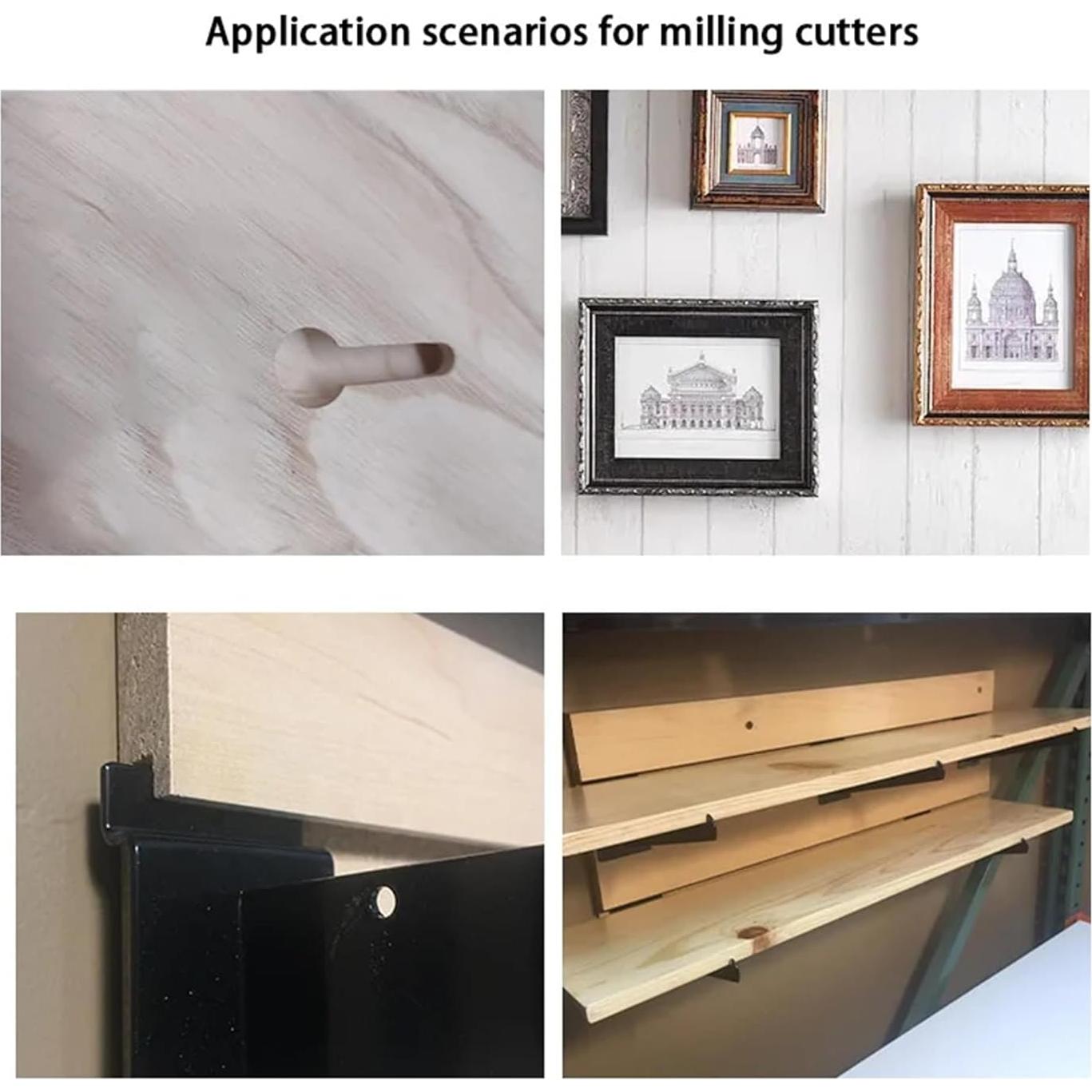 Broca de Router HUHAO 1/2" Eje T-Cortador para Carpintería