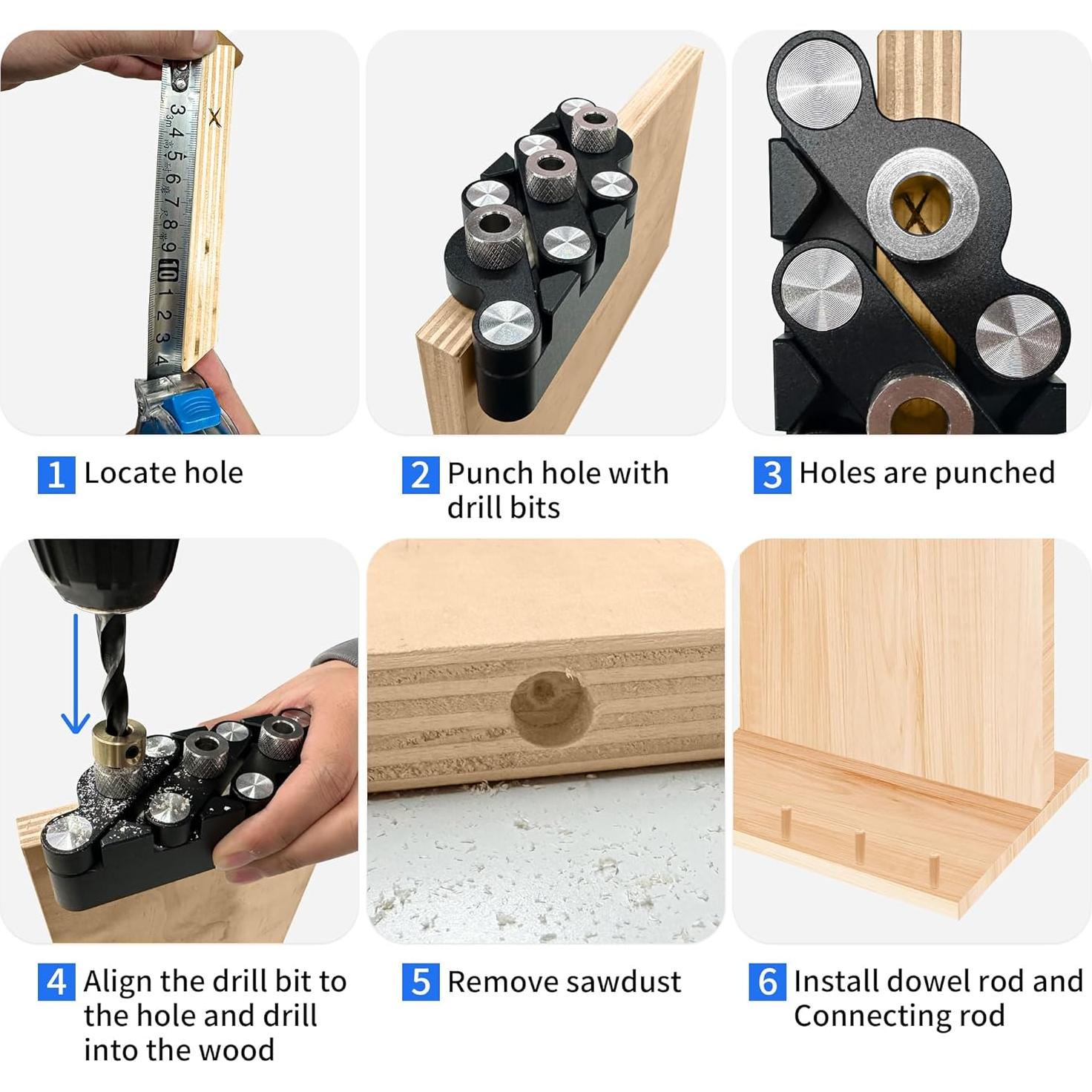 Kit de Plantilla de Dowel Autocentrante AmaCielo 16.8x12.4cm