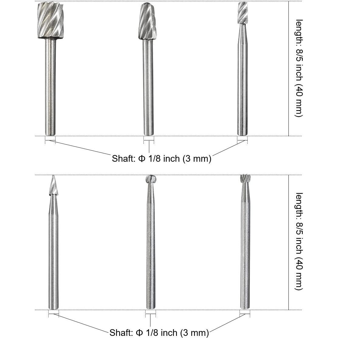 Juego de 30 brocas rotativas de tungsteno EAEDMY 3 mm para tallado