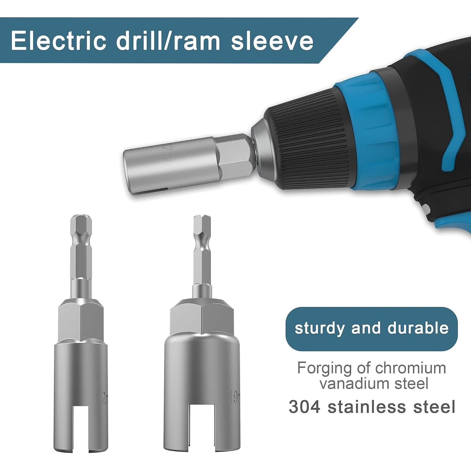 Kit de Herramienta de Socket de Tuerca XZUHYE 12mm y 19mm