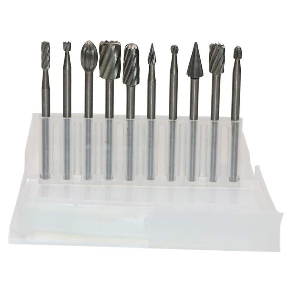 Conjunto de Fresas Rotativas de Carburo Rongon 10 Piezas HSS