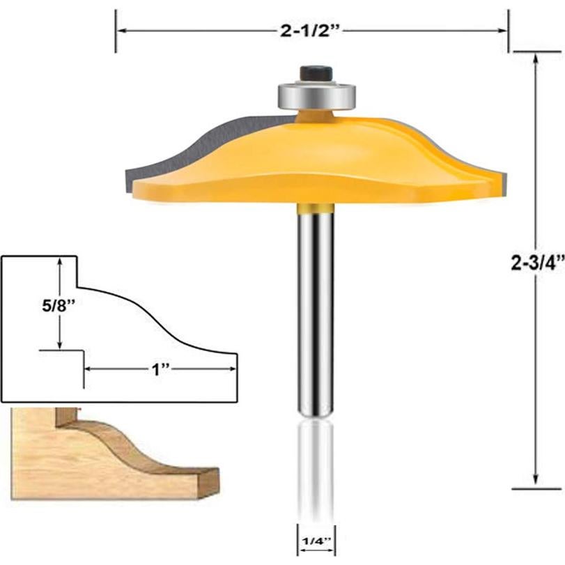 Juego de 3 Bits de Router LEATBUY 1/4" Carburo RG-7