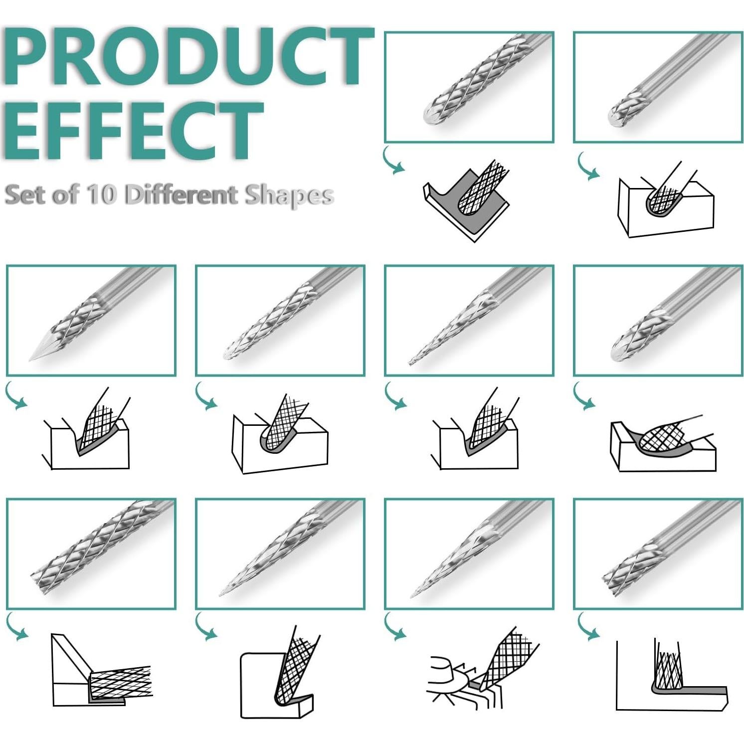 Juego de Brocas de Carburo CATITO - 20 Puntas 3 mm para Metal y Madera