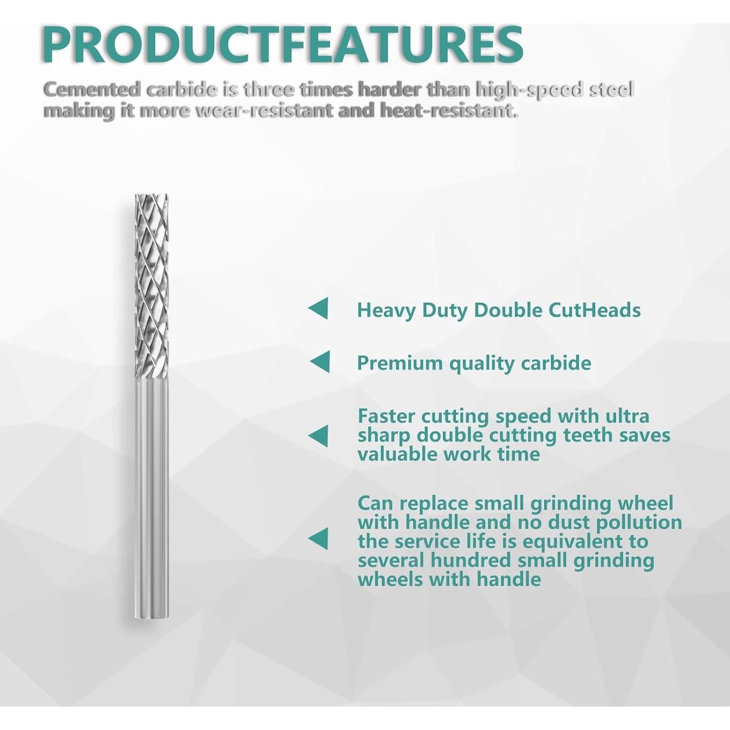 Juego de Brocas de Carburo CATITO - 20 Puntas 3 mm para Metal y Madera