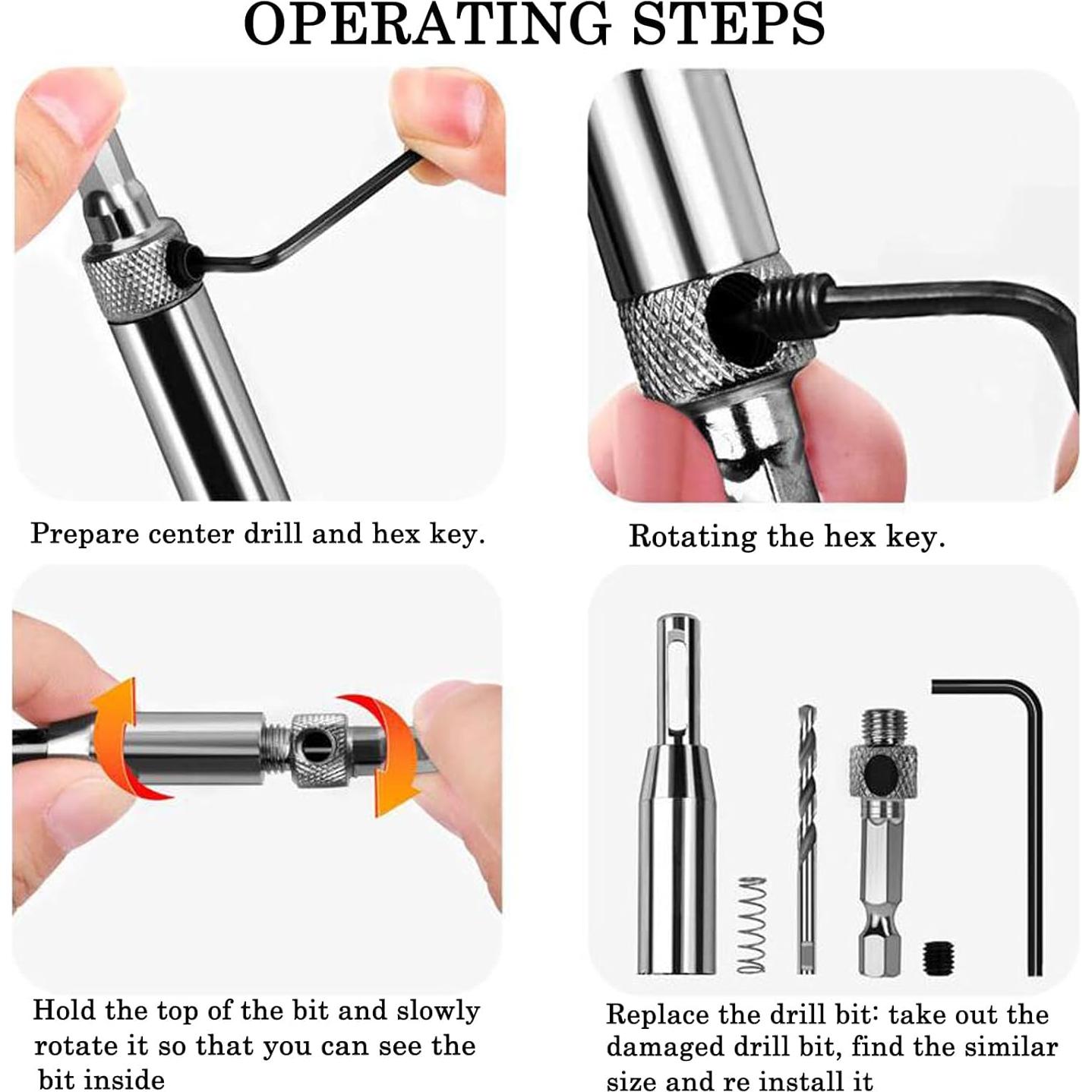 Juego de Brocas Autocentrantes Tiplusta 4 Piezas 1.98-4.37 mm
