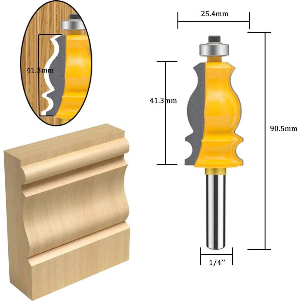 Juego de Brocas de Router TAIWAIN 6 mm 5 Piezas para Carpintería