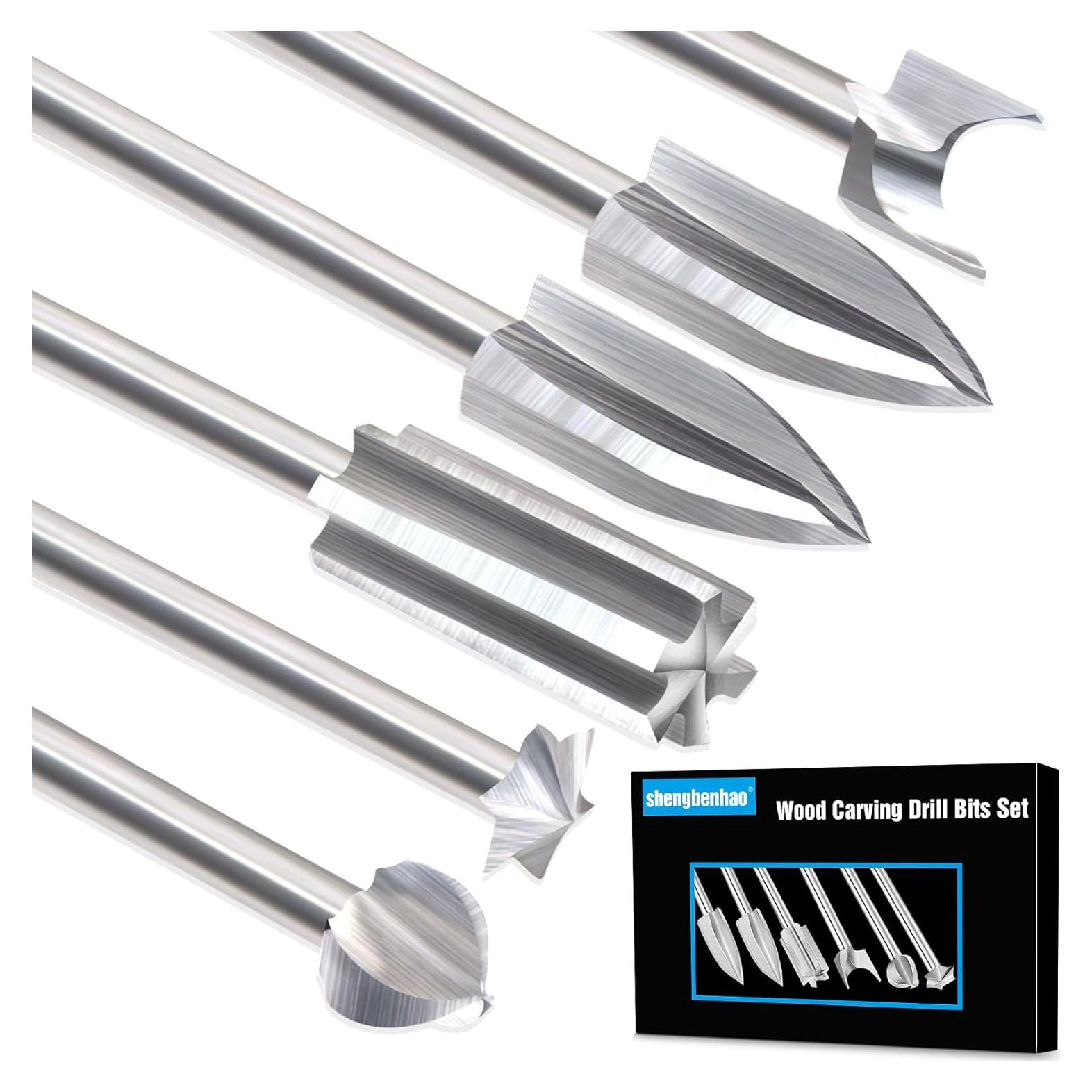 Juego de Bits de Tallado en Madera Dremel 6 Piezas 3 mm