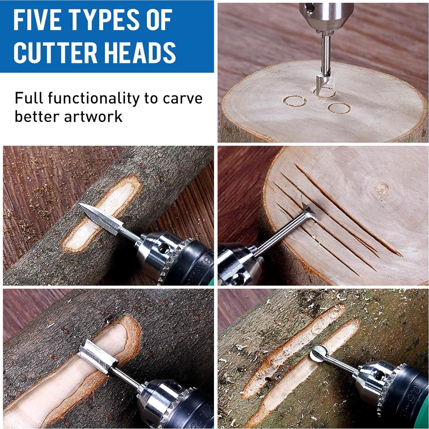 Juego de Bits de Tallado en Madera Dremel 6 Piezas 3 mm