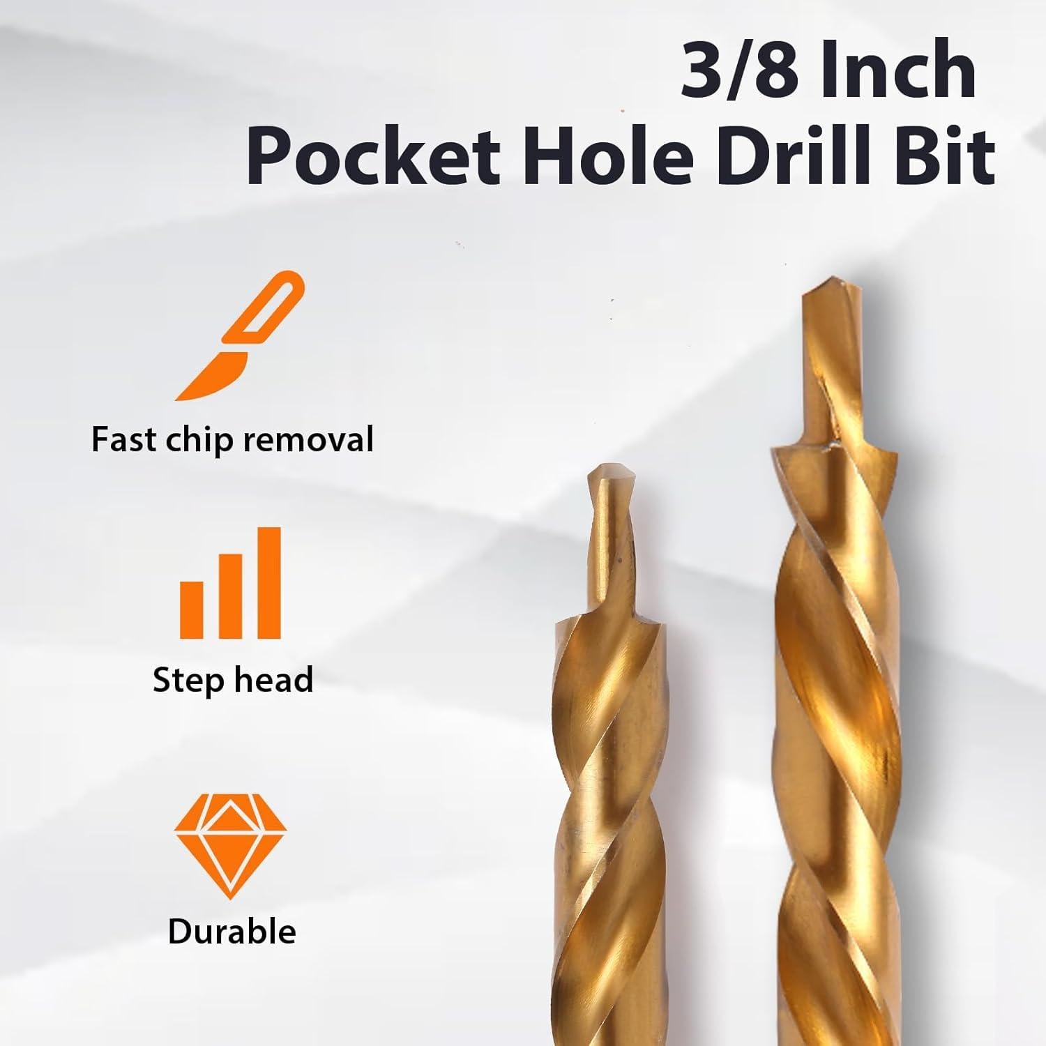 Broca de Escalera 3/8" Kosmi con Mango Hexagonal y Anillo de Parada