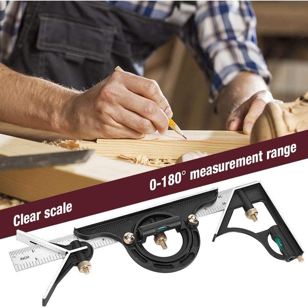Regla T de Acero Inoxidable 300 mm con Transportador 0-180°