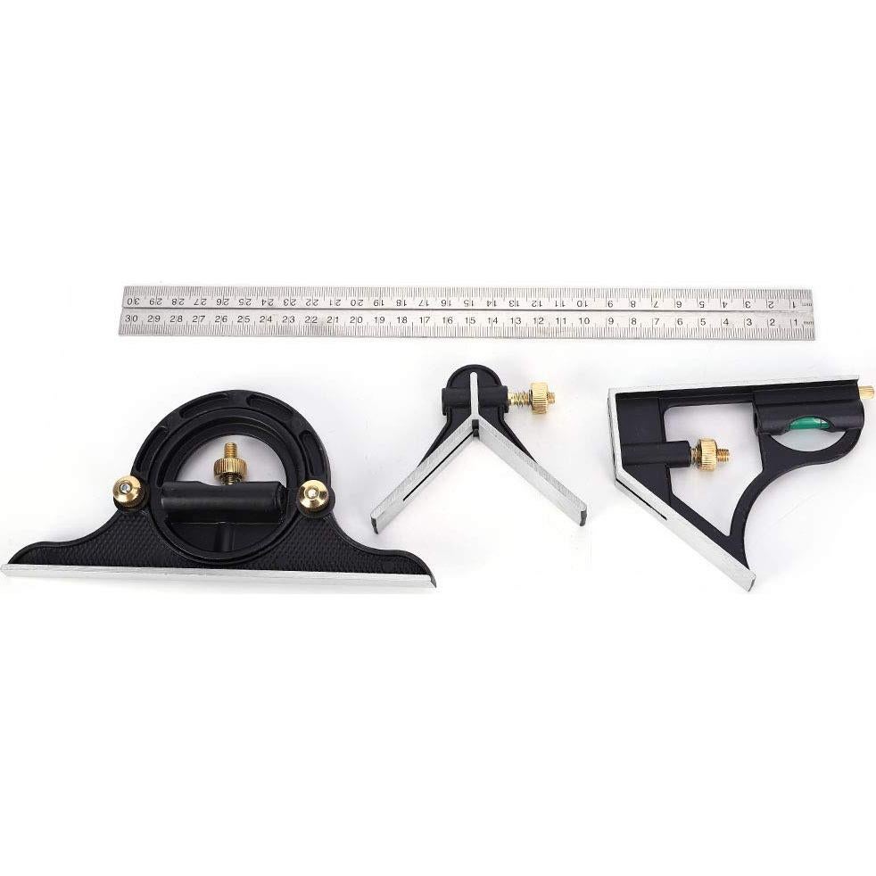 Regla T de Acero Inoxidable 300 mm con Transportador 0-180°