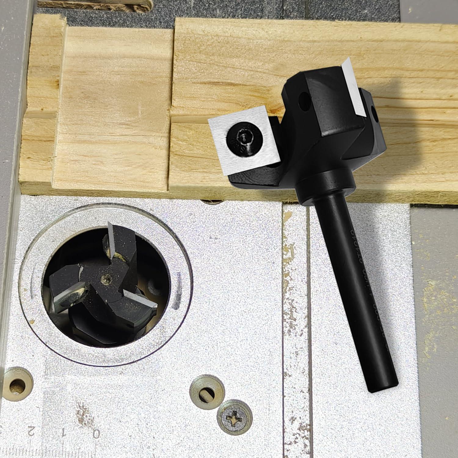 Fresa de Superficie CNC HIIZUG 1/4" Eje 38.1mm 12mm Carburo