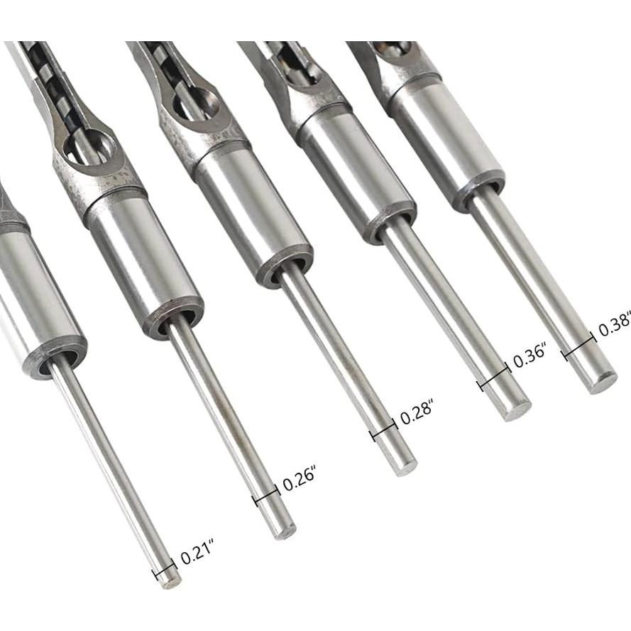 Set de Brocas de Agujero Cuadrado 7 Piezas Findmall HSS