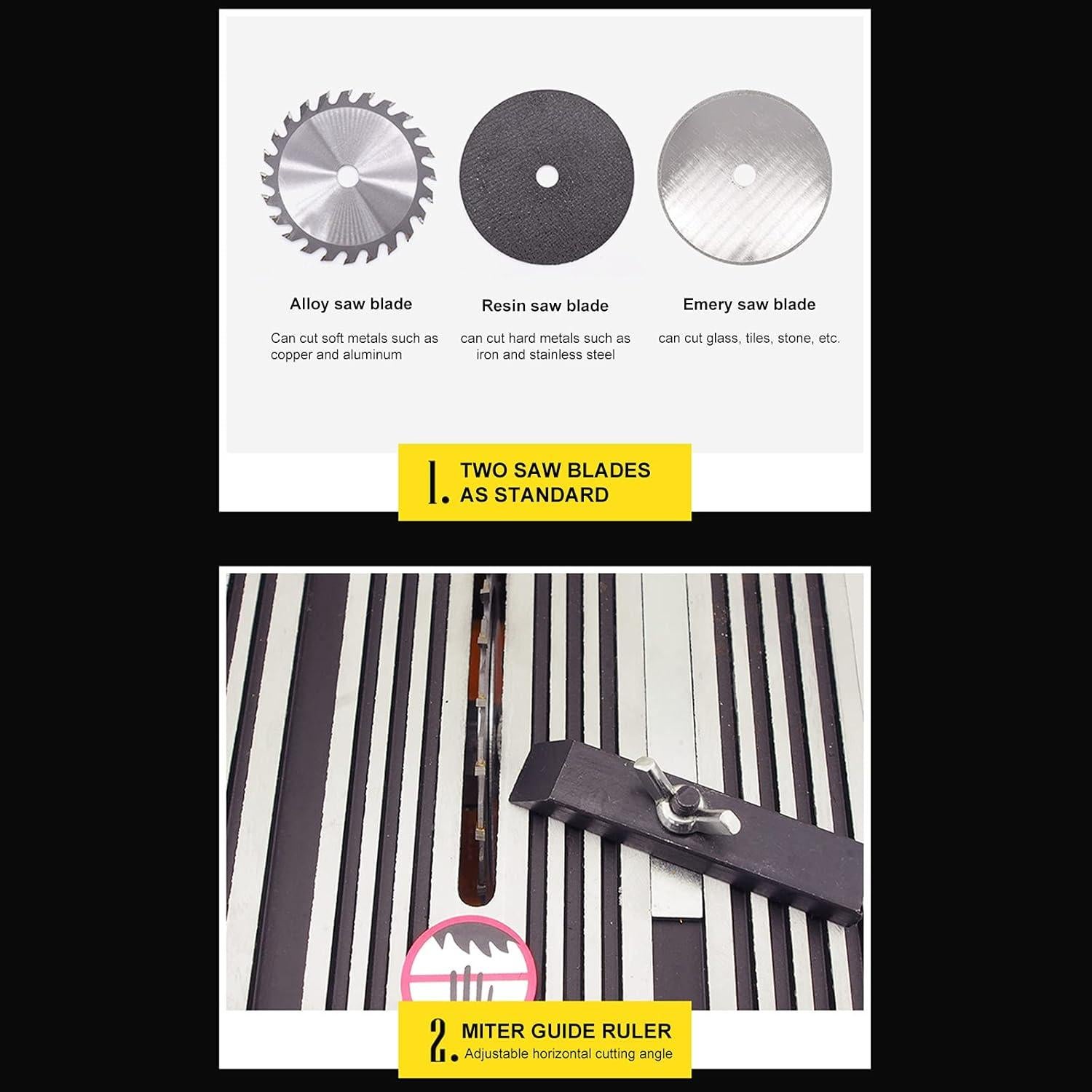 Sierra de Mesa Mini CNCEST 100mm 90W para Corte de Madera y Vidrio