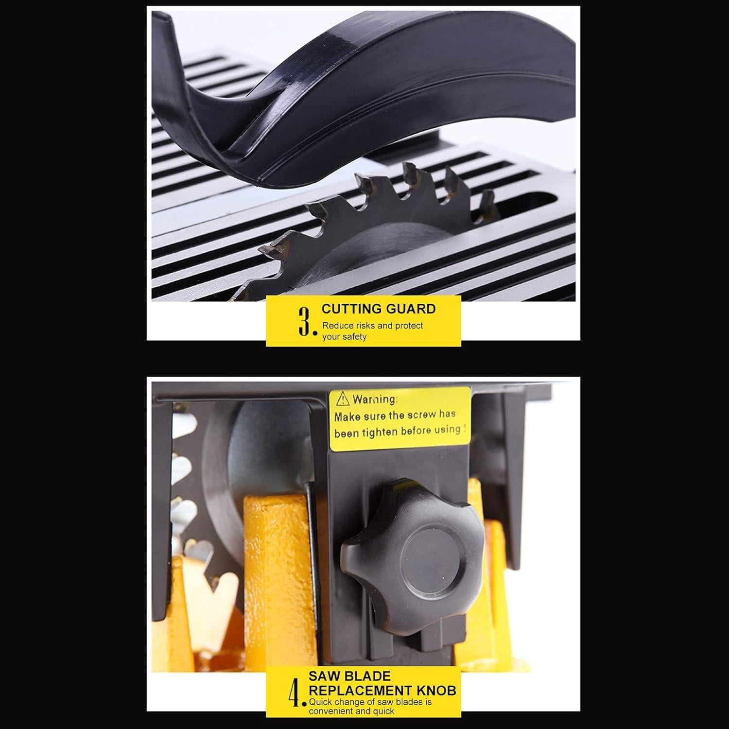 Sierra de Mesa Mini CNCEST 100mm 90W para Corte de Madera y Vidrio