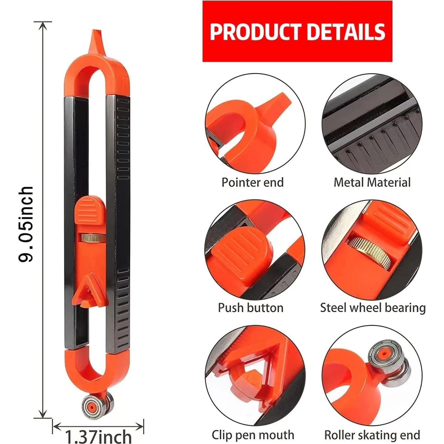 Herramienta de Scribe Ajustable Cooswai para Carpintería 25cm
