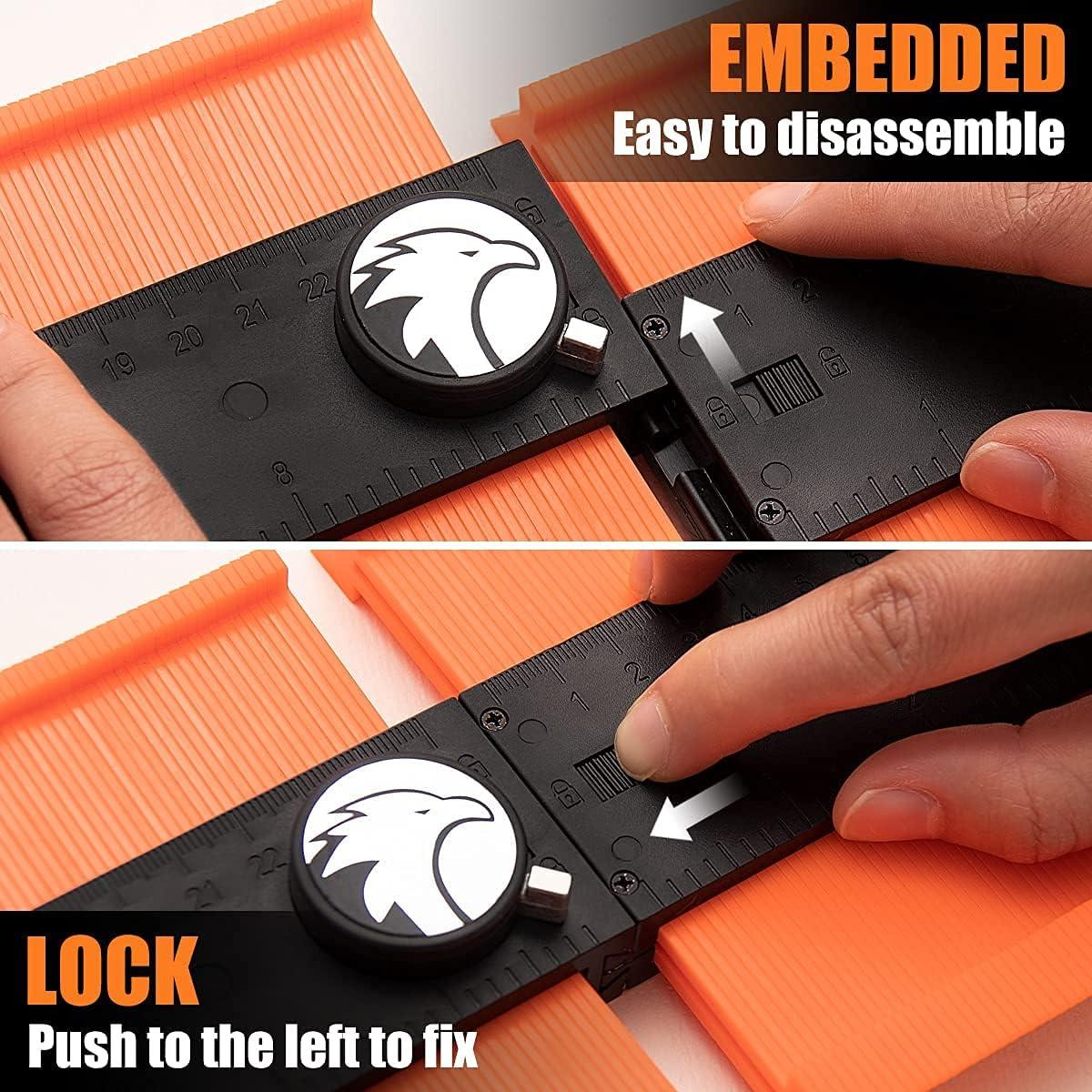 Herramienta de Scribing Multifuncional Saker - Medidor de Contorno y Lápiz