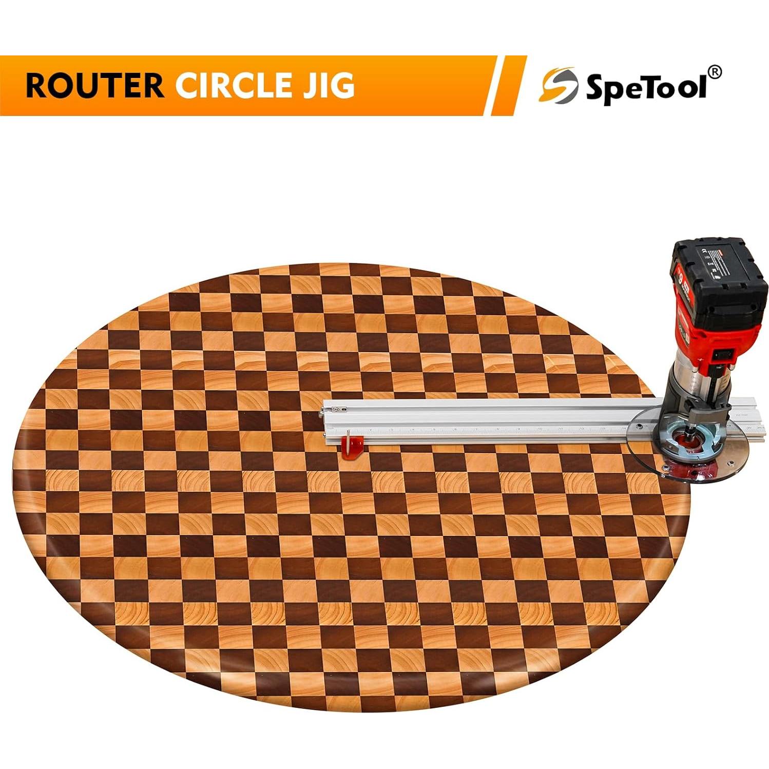 Plantilla de Router Ajustable SpeTool 2-en-1 para Carpintería