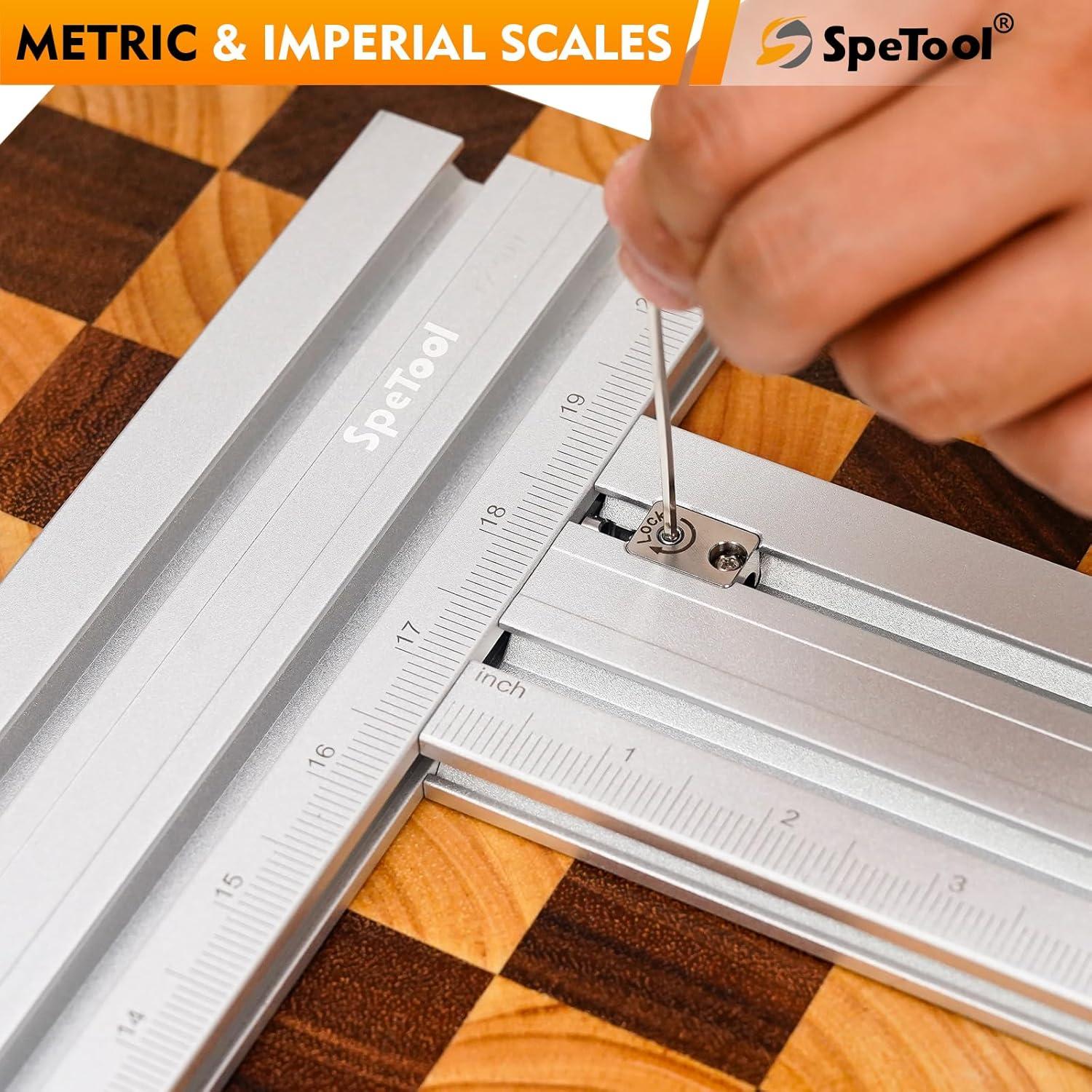 Plantilla de Router Ajustable SpeTool 2-en-1 para Carpintería