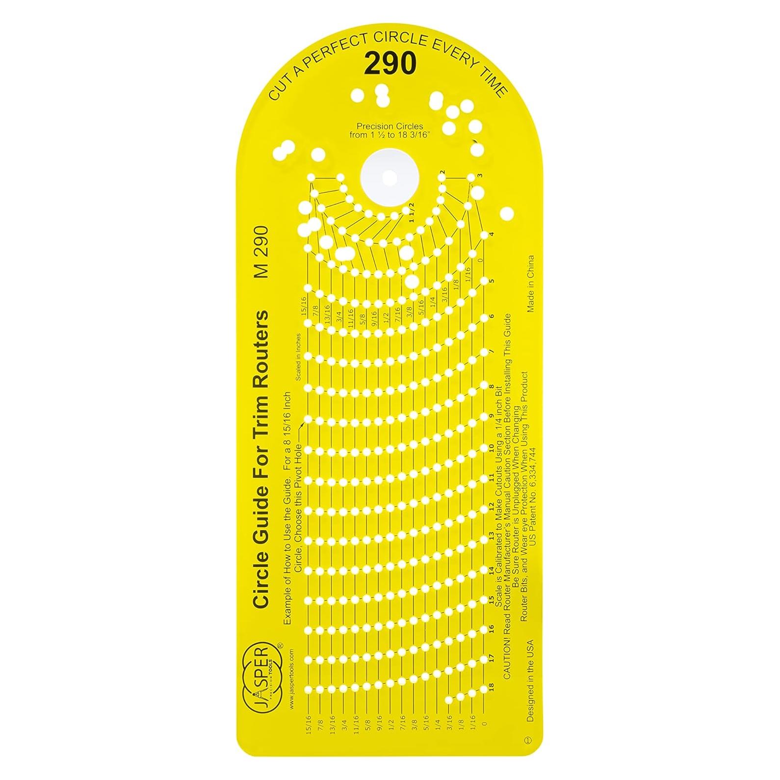 Plantilla de Corte Circular Jasper 290 - Precisión 268 Círculos 3.81 a 46.04 cm